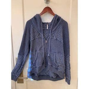 Free people zip up hoodie